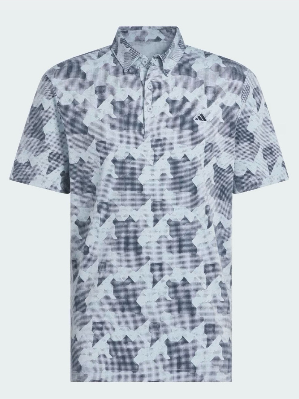 adidas Men’s Light Gray & Dark Gray Camo Polo